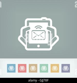 Tablet-Nachrichten-Symbol Stock Vektor