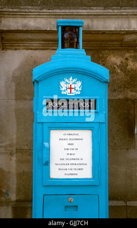 LONDON-Notfall-Telefon für öffentliche Polizeibereich Stockfoto