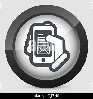Nachricht auf Smartphone-Symbol Stock Vektor
