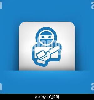 Bewaffneter Bandit-Symbol Stock Vektor