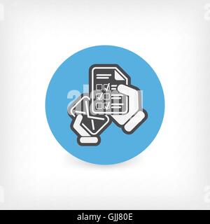 Mail mit Hilfe eines Fragebogens Stock Vektor