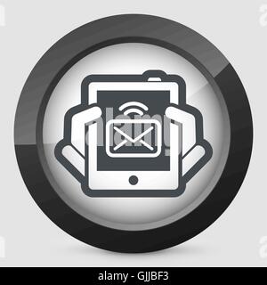 Tablet-Nachrichten-Symbol Stock Vektor