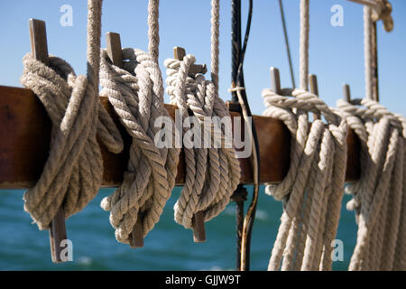 Detail-Kontraste-Segelboot Stockfoto