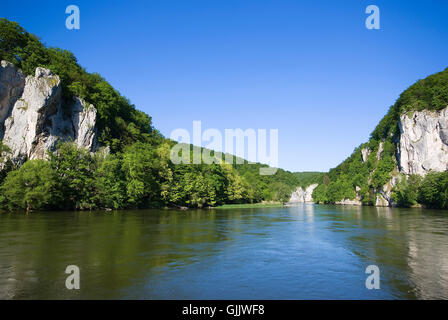 Elementarereignis Bayern Donau Stockfoto