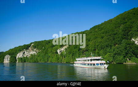 auf der Donau in Bayern Stockfoto