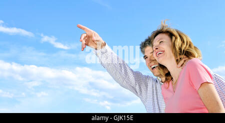 Frau begeistert anspruchslose Stockfoto