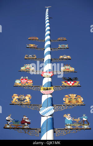 Maibaum in bad aibling Stockfoto