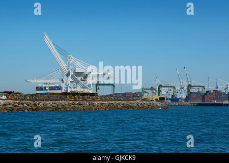 Long Beach Container Terminal, Los Angeles, Kalifornien, USA. Stockfoto
