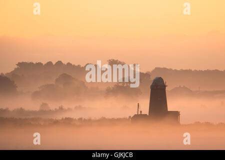 Sonnenaufgang über dem Broadland Sümpfe, Norfolk Stockfoto