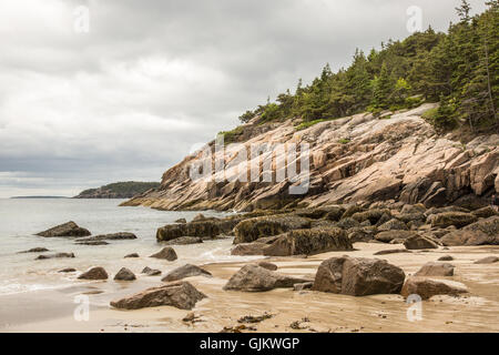 Acadia National Park-Blick vom Park Loop fahren. Stockfoto