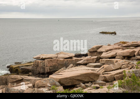 Acadia National Park-Blick vom Park Loop fahren. Stockfoto