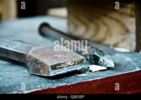 Eisen Stahl Steinmetz Stockfoto
