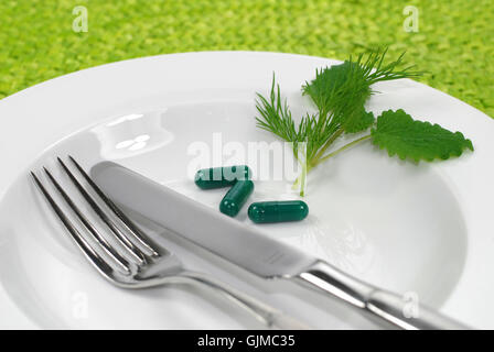 Diät-Pillen Tabletten Stockfoto