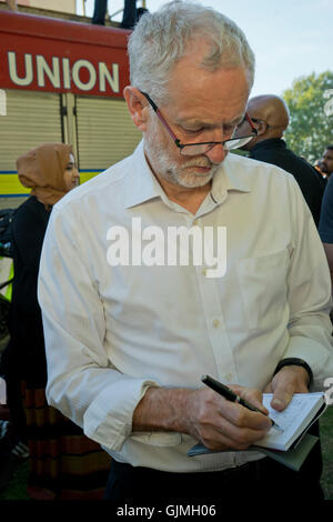 Labour Party Leader Jeremy Corbyn bei Rallye für ethnische Minderheiten im Highbury Fields, London. UK Stockfoto