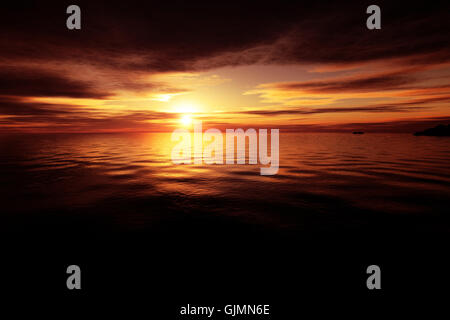 Horizont Abend golden Stockfoto