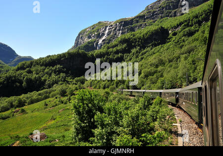 Norwegen - bahn Stockfoto