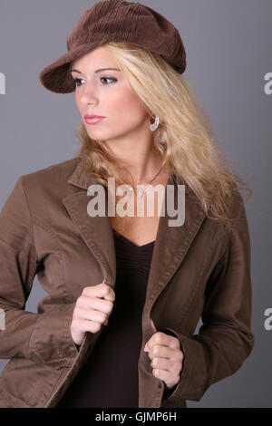 Frau Porträt blond Stockfoto