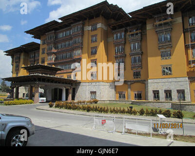 "Taj Tashi" Hotel in Thimphu. Stockfoto