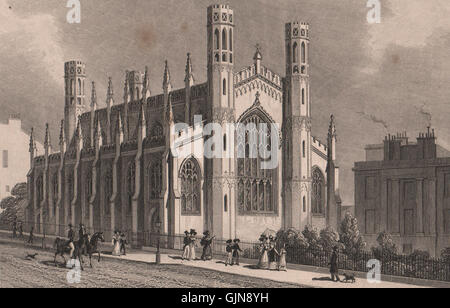 EDINBURGH. St. Paul und St.-Georgs Kirche, York Place. Schäfer, 1833 drucken Stockfoto