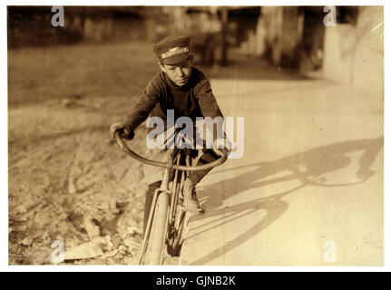 Lewis Hine, Curtin Hines, 14 Jahre alt, Western Union Messenger, Houston, Texas, 1913 Stockfoto