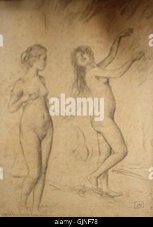 Ein Werk von Joan Brull i Vinyoles, einem spanischen Künstler, der im späten 19. Und frühen 20. Jahrhundert tätig war und für seine Beiträge zur Kunstwelt zu seinen Lebzeiten bekannt war. Stockfoto