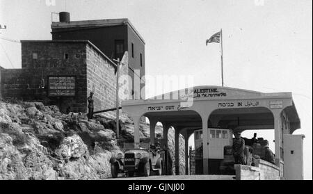 Rosh Hanikra. Britische Grenzposten an der Küste. Nördlichen Bezirk Polizei. RAS el Nakoura Außenposten. etwa 1920 bis 1933. matpc.00222.B Stockfoto