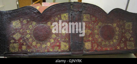 Dieser Manuskriptkatalog enthält die Bücher aus der königlichen Bibliothek der Könige von England, die heute im British Museum untergebracht ist. Es ist eine wichtige historische Referenz für das Verständnis der Sammlung königlicher Texte und Manuskripte während der Regierungszeit monarchyâ. Stockfoto