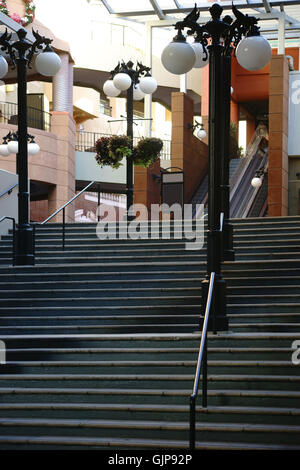 Treppe zum Westfield Horton Plaza San Diego Stockfoto