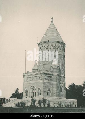 Die Garfield Memorial, Lakeview Cemetery in Cleveland, Ohio. Albertype drucken, 1893 Stockfoto