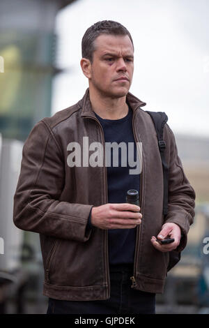 Jason Bourne ist eine kommende amerikanische Action-Spion-Thriller-Film unter der Regie von Paul Greengrass und geschrieben von Greengrass, Matt Damon und Christopher Rouse. Es ist der fünfte Film in der Bourne-Film-Reihe und die Fortsetzung der 2007 Film The Bourne Ultimatum.  Dieses Foto ist nur zu redaktionellen Zwecken und unterliegen dem Copyright von der Filmgesellschaft und/oder der Fotograf von dem Film oder der Firma zugeordnet und kann nur durch Veröffentlichungen im Zusammenhang mit der Förderung der oben genannten Film reproduziert werden. Eine obligatorische Gutschrift auf die Filmgesellschaft ist erforderlich. Der Fotograf sollte auch gutgeschrieben wenn Kno Stockfoto