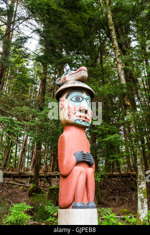 Totem der alten Inuit in Alaska Stockfoto