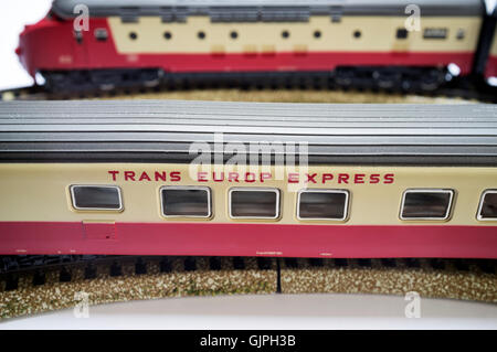 Märklin Trans Europa Express Modelleisenbahn Eisenbahn Stockfoto