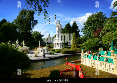 Billund, Dänemark - 26. Juli 2016: Statue of Liberty gemacht LEGO im Legoland Stockfoto