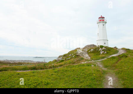 Louisbourg Leuchtturm - Nova Scotia - Canada Stockfoto