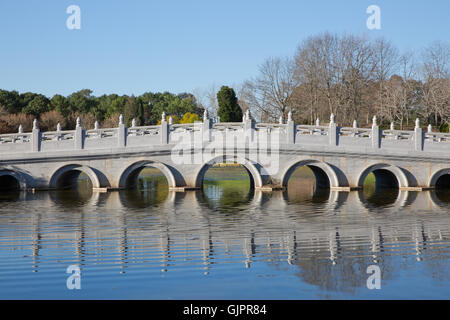 Fußgängerbrücke in Nurragingy Reserve Stockfoto