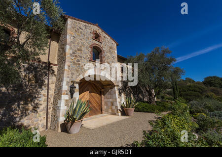 Weingut Gebäude, Weingut, Weinkellerei tour, Blankiet Estate, Yountville, Napa Valley, Napa County, Kalifornien, USA Stockfoto