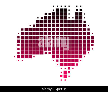 Karte von Australien Stockfoto