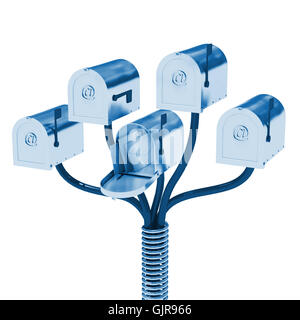 isolierte Postfach Verbindung Stockfoto