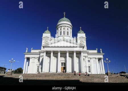 weiße Kathedrale in Finnland Stockfoto