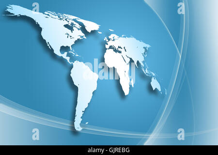 Karte der Welt Stockfoto