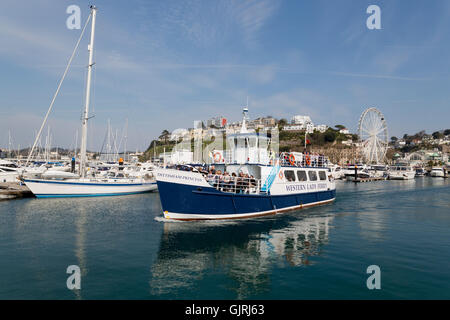 Torquay; Hafen und Meer; Devon; UK Stockfoto