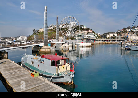 Torquay; Hafen und Meer; Devon; UK Stockfoto