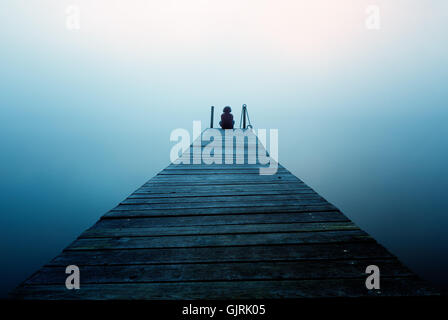 blauen Glanz erstrahlt Stockfoto