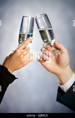 Frau Glas Kelch Stockfoto