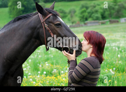 Frau Lachen lacht Stockfoto