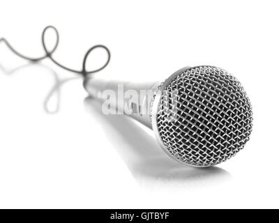 Silber dynamische Kabel Stockfoto