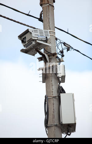 Das Cordon-System ist ein Radar komplexe Foto-Video-Fixierung der Fahrzeuge Geschwindigkeit. Russland Stockfoto