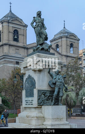 Denkmal Agustina de Aragon in Zaragoza, Spanien, Europa Stockfoto