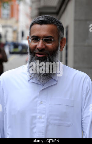 Vorher datiert bedingtes Foto 27.06.16 britische Prediger Anjem Choudary, die mit Gefängnis konfrontiert ist, nachdem er im Old Bailey von Trommeln, Unterstützung für die Terrorgruppe islamischer Staat verurteilt wurde. Stockfoto