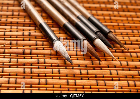 Chinesische Kalligraphie-Pinsel Stockfoto